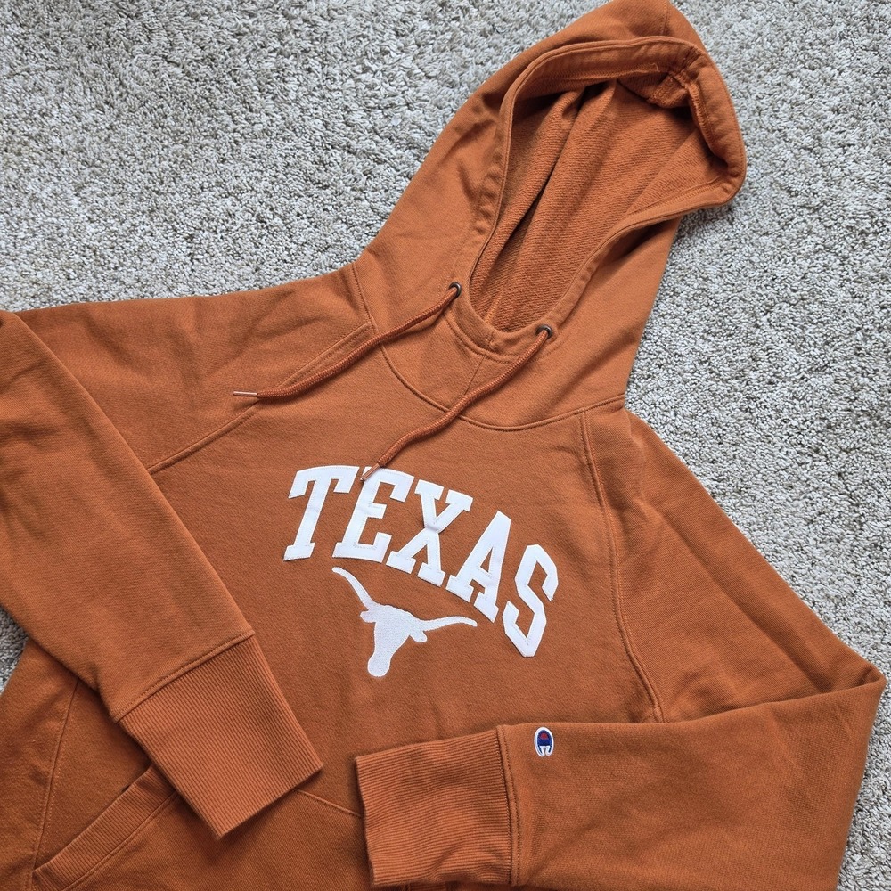 Texas Longhorns Sweatshirt Mens Small Orange‎ NCAA Football Champion Hooded